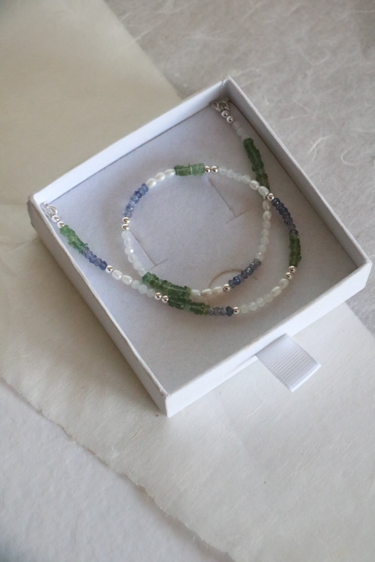 Olive Beaded Necklace - Poppy Mac