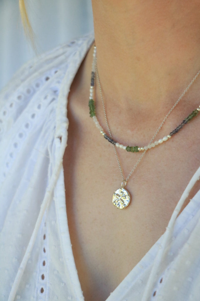 Olive Beaded Necklace - Personalised Jewellery - Poppy Mac