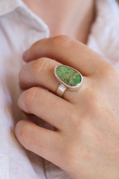 Australian Variscite Ring Sz 9 Gemstone Ring Poppy Mac   