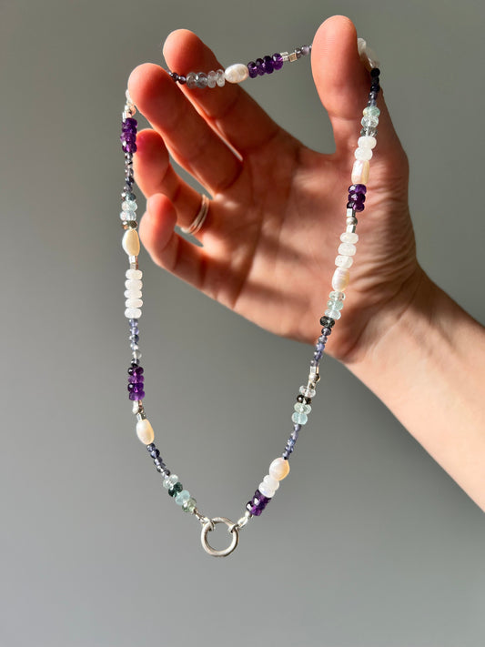 Beaded Gemstone Necklace - Poppy Mac