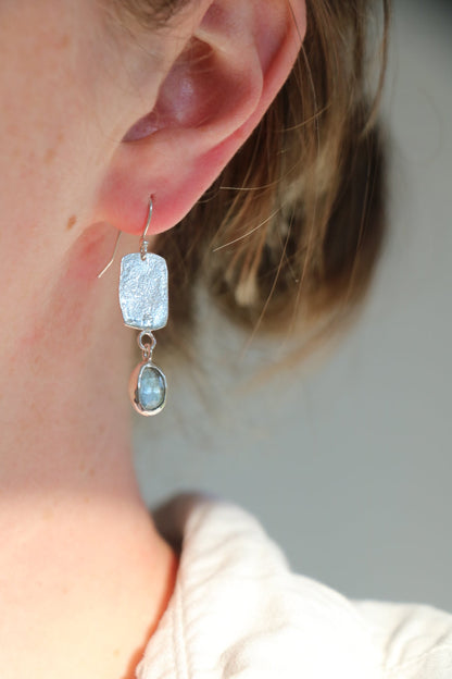 Blue Topaz Earrings Earrings Poppy Mac   