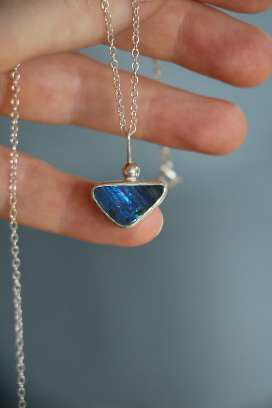 Boulder Opal Pendant Necklaces Poppy Mac   