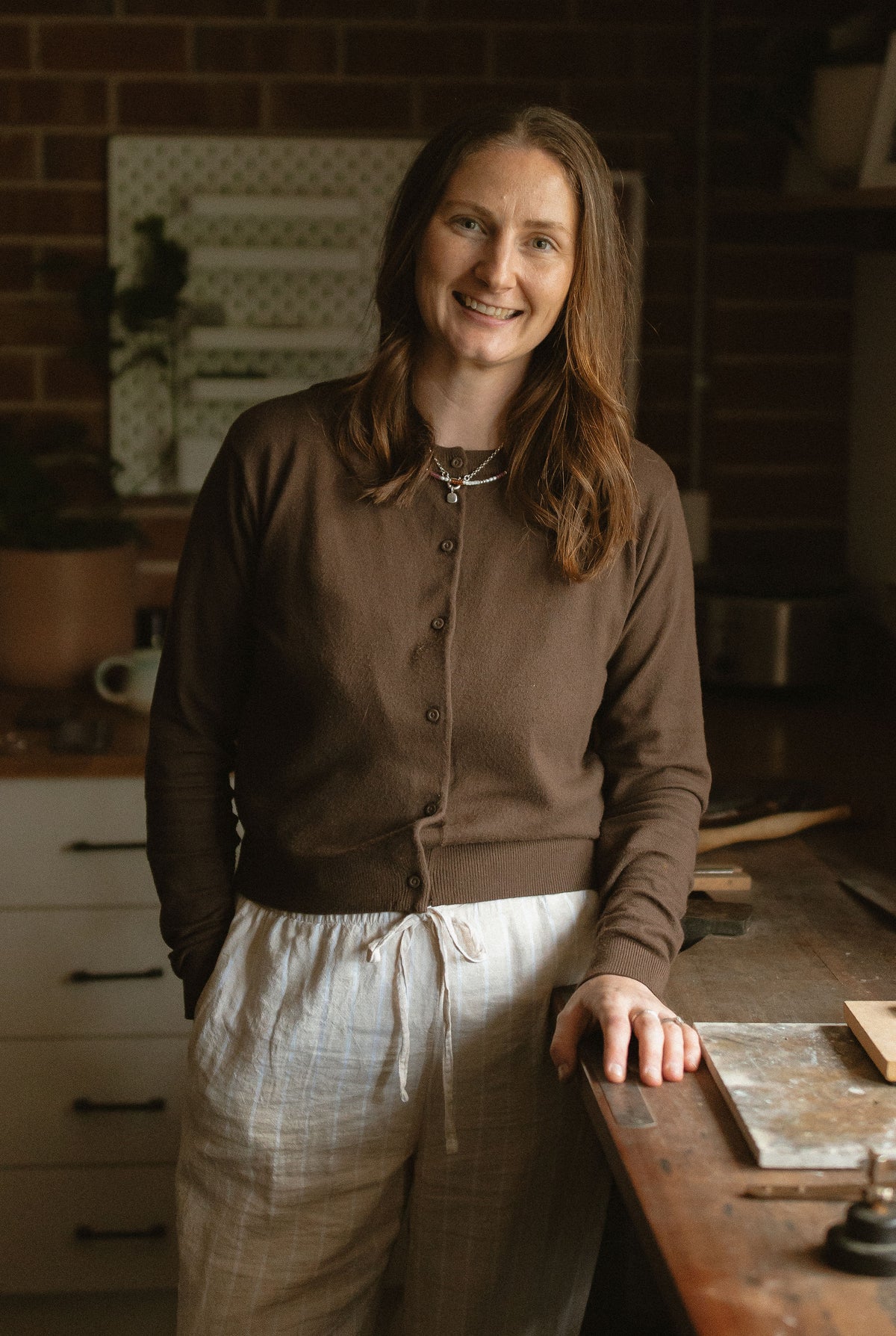 Poppy Mac jewellery designer Erin in her Southern Highlands studio