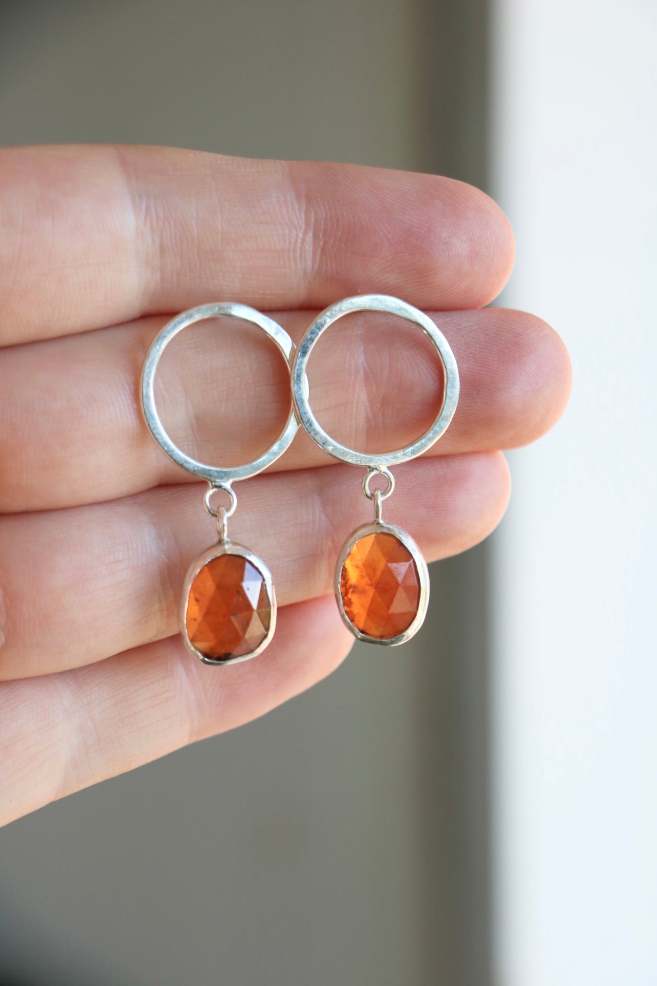 Hessonite Garnet Earrings Earrings Poppy Mac   