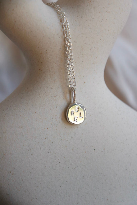 Initial Necklace Pendant Poppy Mac   