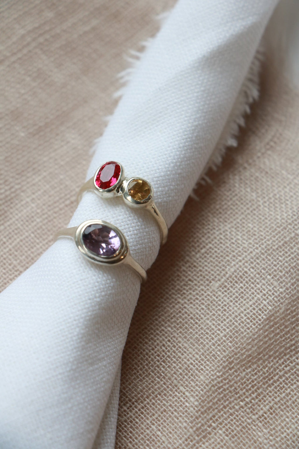 Isla - Keepsake Memorial Ash Gemstone Ring - Poppy Mac