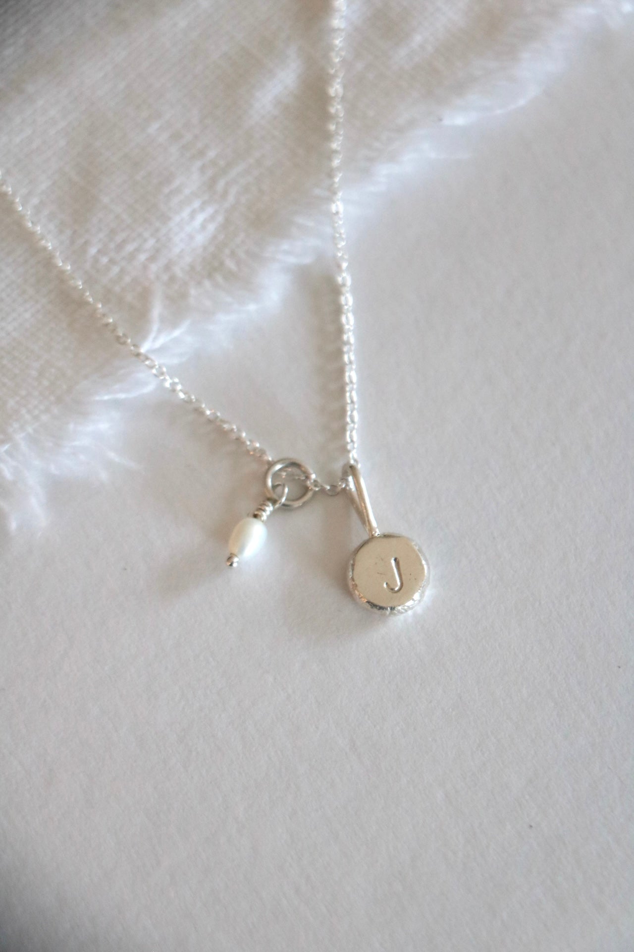 Mini Initial Necklace Pendant Poppy Mac   