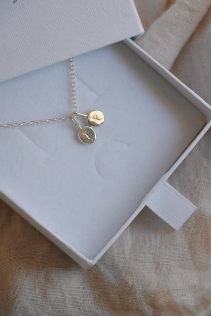 Mini Initial Necklace Pendant Poppy Mac   