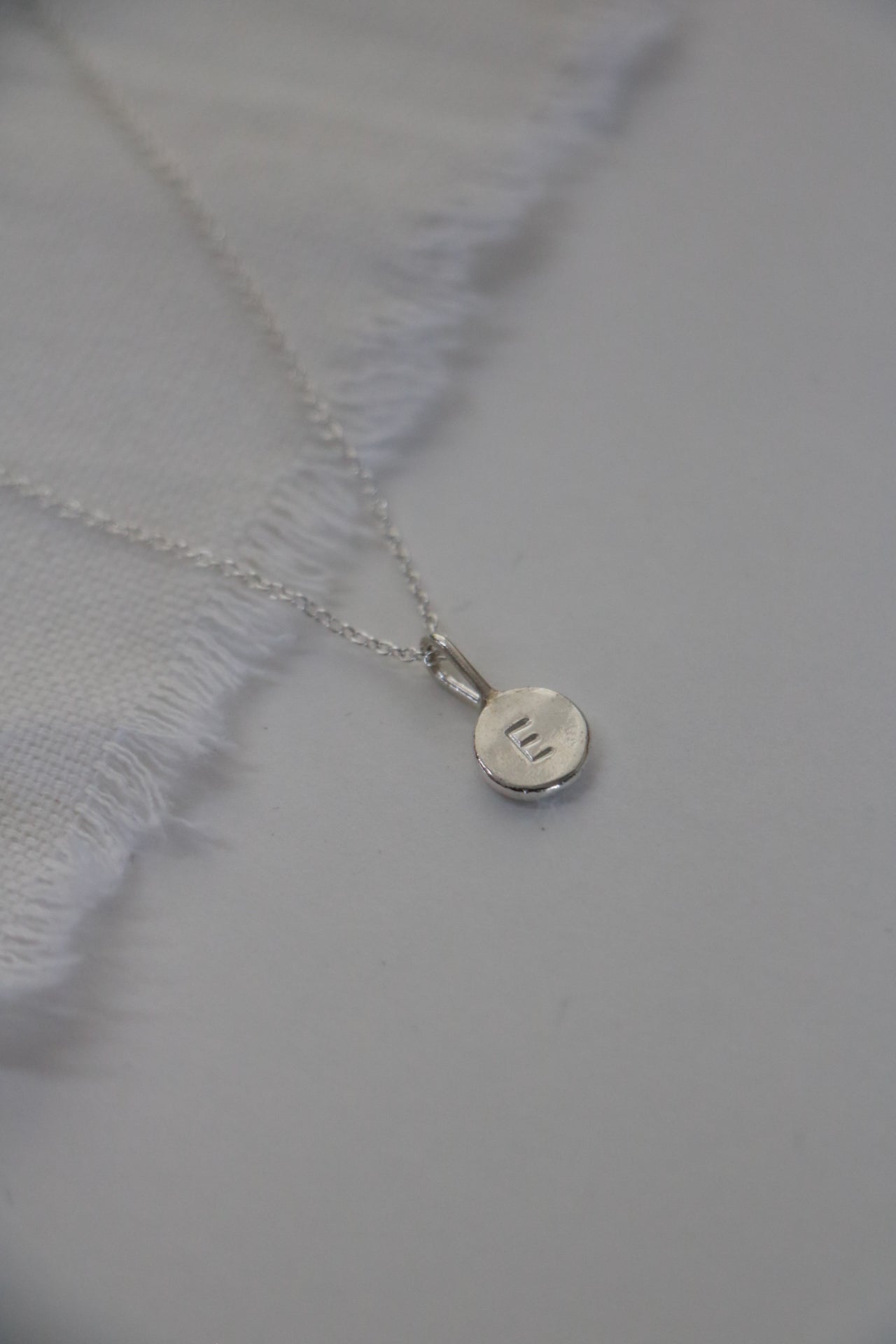 Mini Initial Necklace Pendant Poppy Mac   