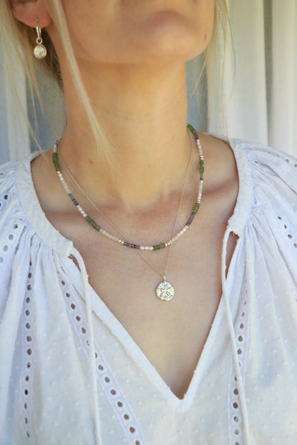 Olive Beaded Necklace - Poppy Mac