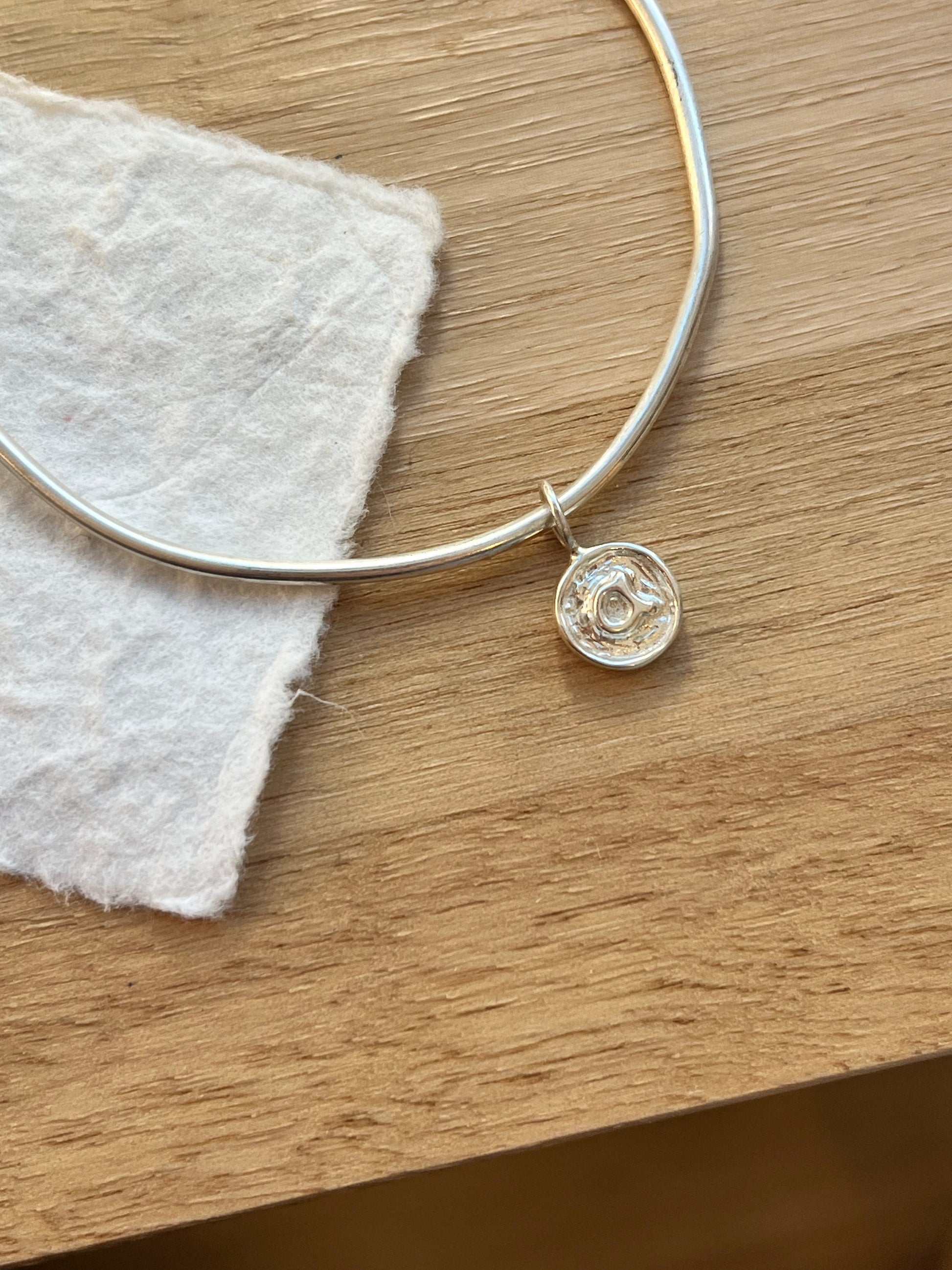 Organic Initial Bangle - Poppy Mac