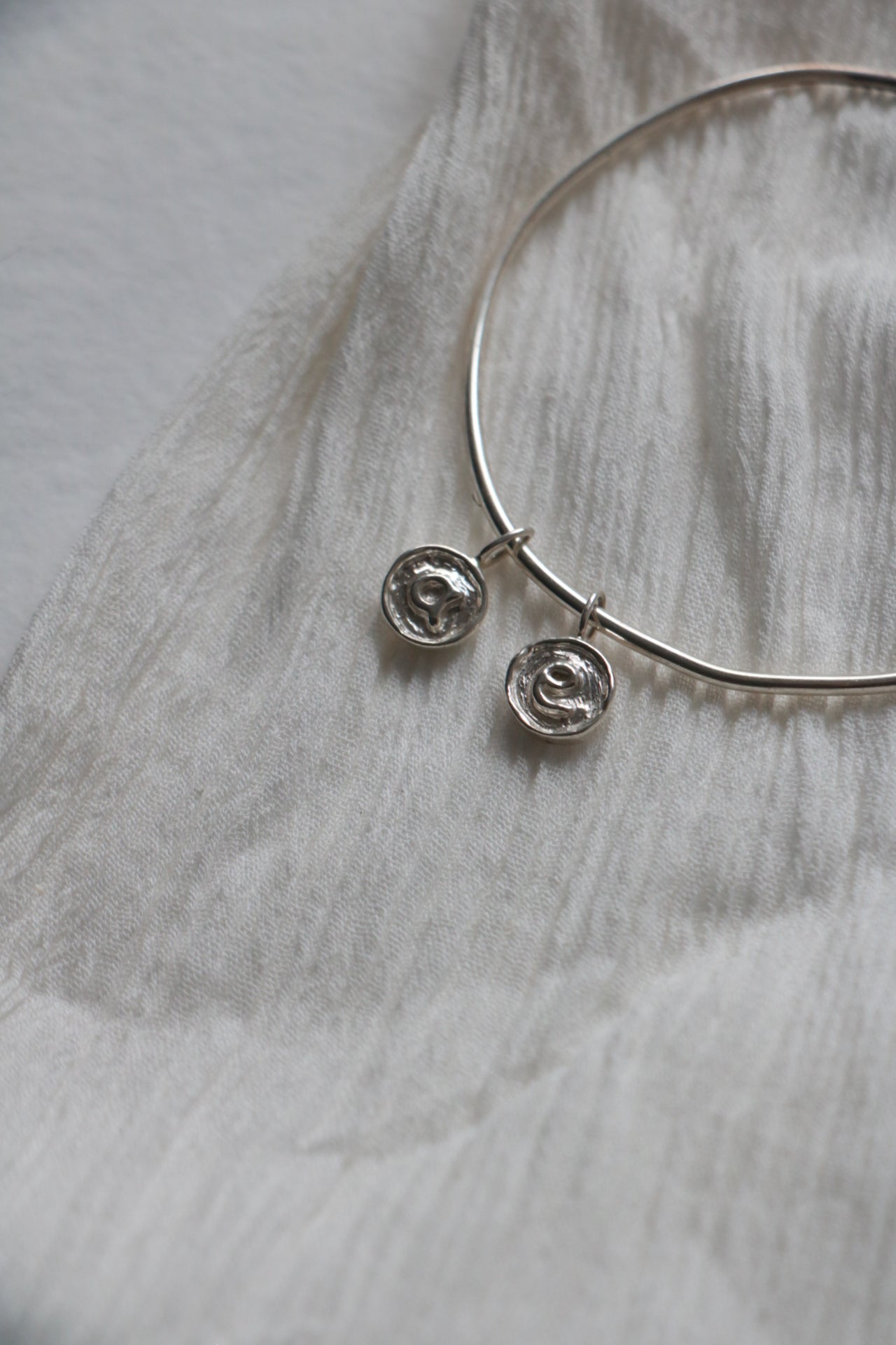 Organic Initial Bangle - Poppy Mac