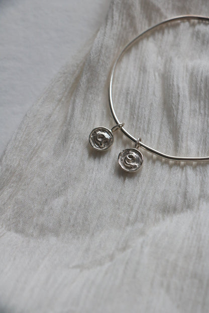 Organic Initial Bangle - Poppy Mac
