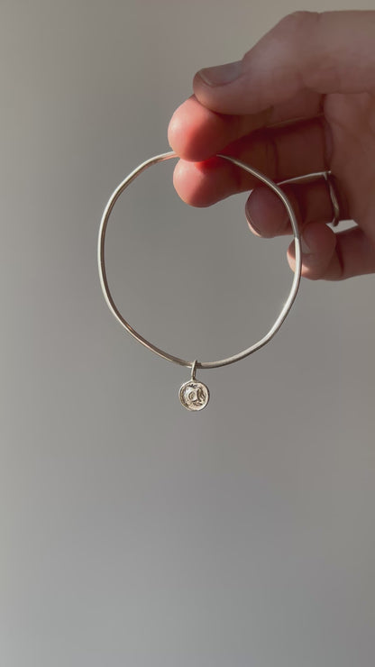 Organic Initial Bangle