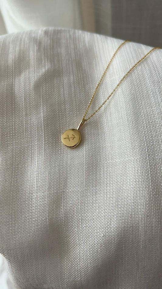 Zodiac Pendant - Solid Gold Pendant Poppy Mac